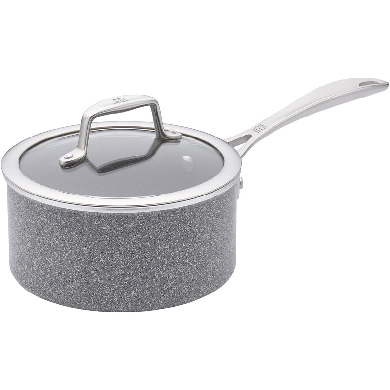 ZWILLING Vitale Gray Aluminum Nonstick Saucepan with Lid