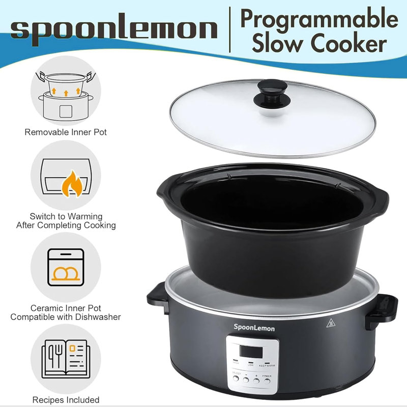 7 pte Cuiseur électrique programmable Slow Cooker