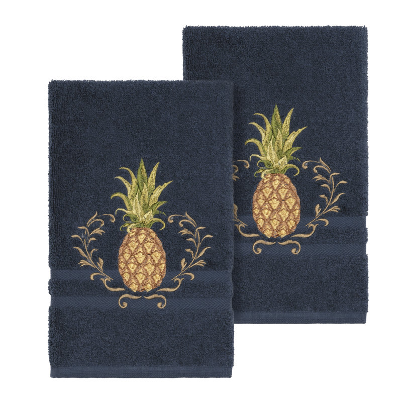 Welcome Turkish Cotton Hand Towel, Midnight Blue