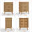 Fluted 3 Drawers Nightstand With Sliding Door