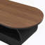 Table basse ovale de luxe industrielle, table basse de 47,24 po avec tiroir de rangement, centre de table en métal noir-1053028016-1053028021