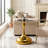 Modern Luxury 17.72" Round End Table with Tempered Glass Top-2112453273