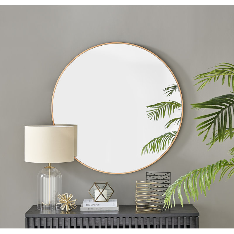 Miroir mural Alcantera, Cuivre, 39,37 po x 39,37 po
