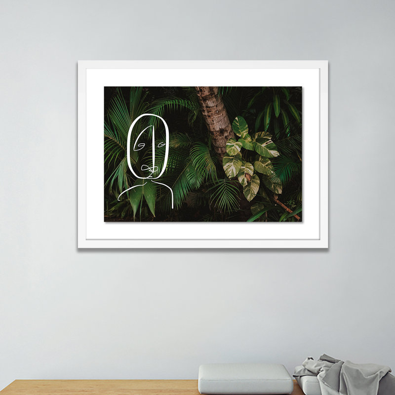 Many Faces 100 Print by Chloe Besson, 18" H x 24" W x 1.5" D, White