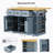 53Inch Large Kitchen Island With Drop Leaf,Power Outlet,Door Internal Storage Rack,Rolling Kitchen Cart On 5 Wheels With 5 Open Side Racks For Kitchen,Dining Room,Grey Blue(Not Include Bar Stools)-2095014510