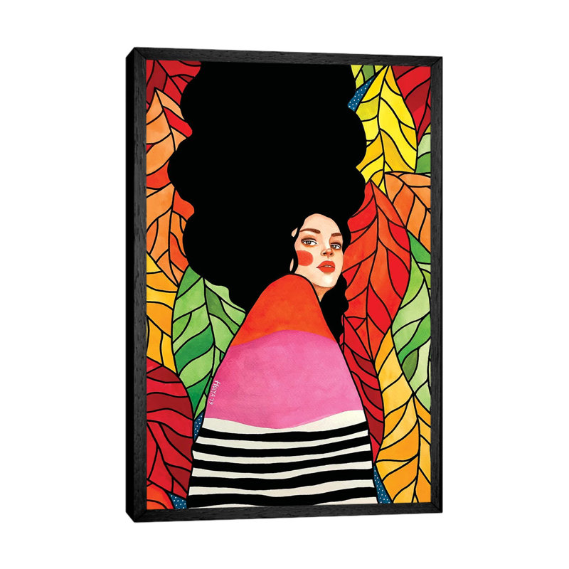 I Am in the Moment 1 Piece Painting on Canvas, 101.6cm H x 66.04cm W x 3.81cm D, Black Floater Framed