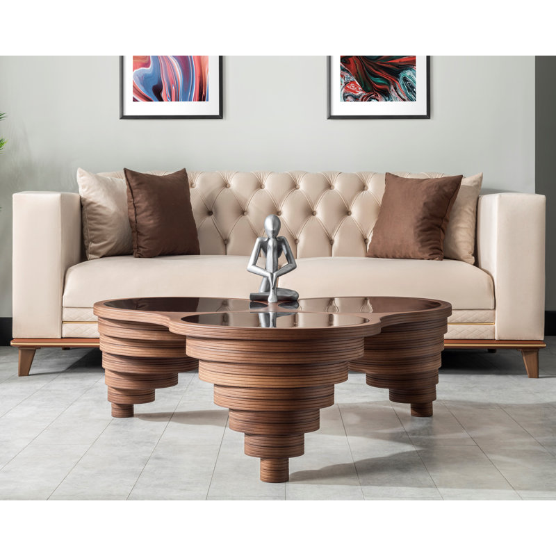 Papella Glass Top Single Coffee Table