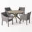 Wander 4 - Person Acacia Solid Wood Patio Dining Set Round Table