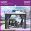 Pavillon de jardin en aluminium à toit double avec toit rigide en polycarbonate-94697089