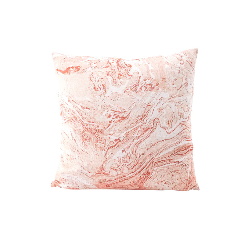 Linen Square Pillow Cover & Insert, Pink
