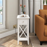 Luckas Tray Top End Table with Storage