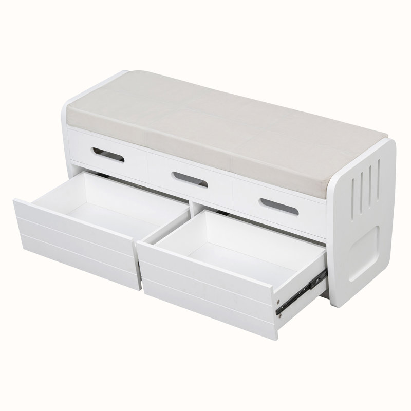 Banc de rangement, Blanc