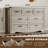 Rustic 7 Drawer Dresser 47''W Chest of Storage Drawers with Metal Handle-2019309322