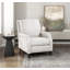 Fauteuil inclinable à dossier poussoir de style transitionnel blanc cassé auto-inclinable 1 pièce