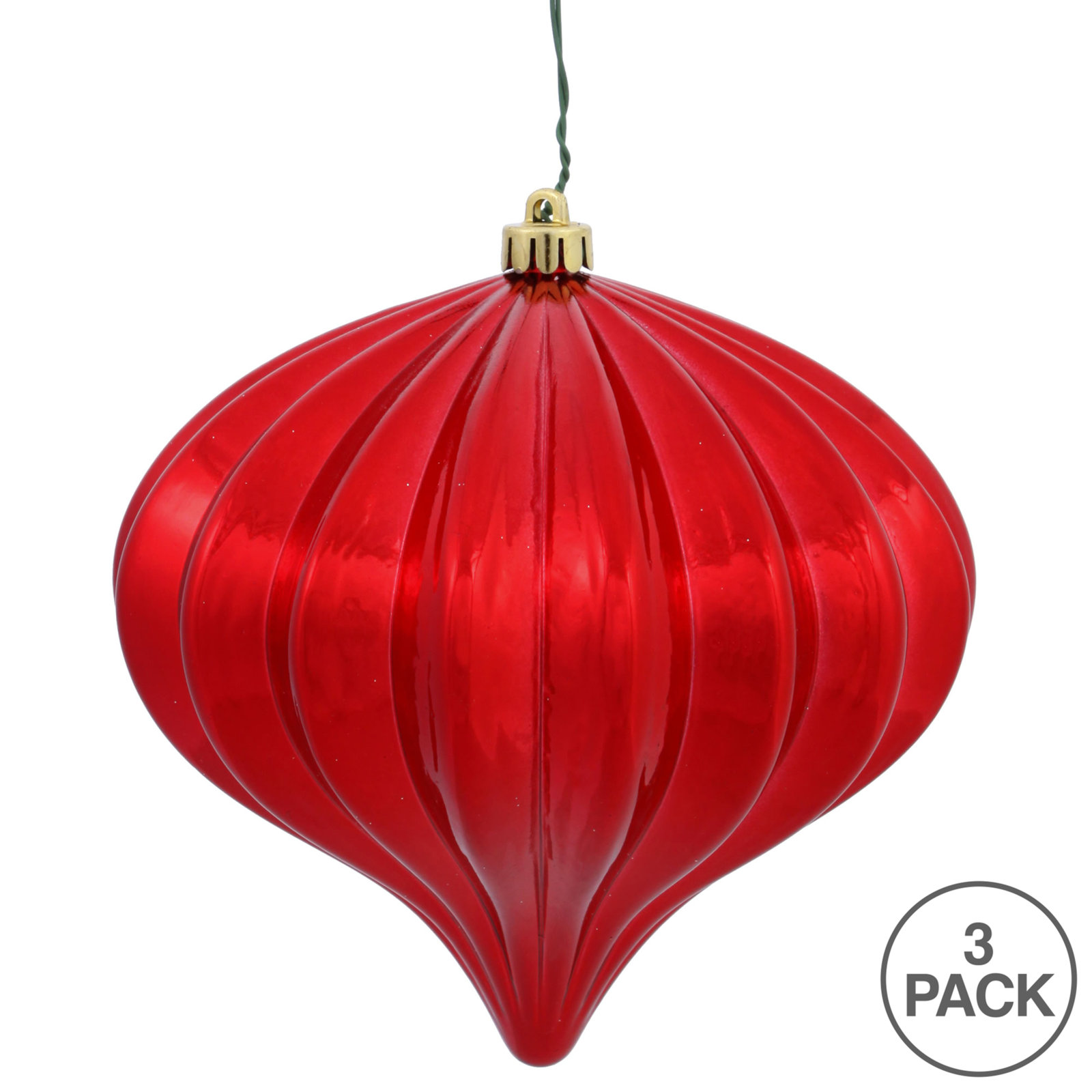 6" Shatterproof Holiday Ornament, Red 1