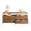 Commode contemporaine avec 4 tiroirs et tablette supérieure, finition brune