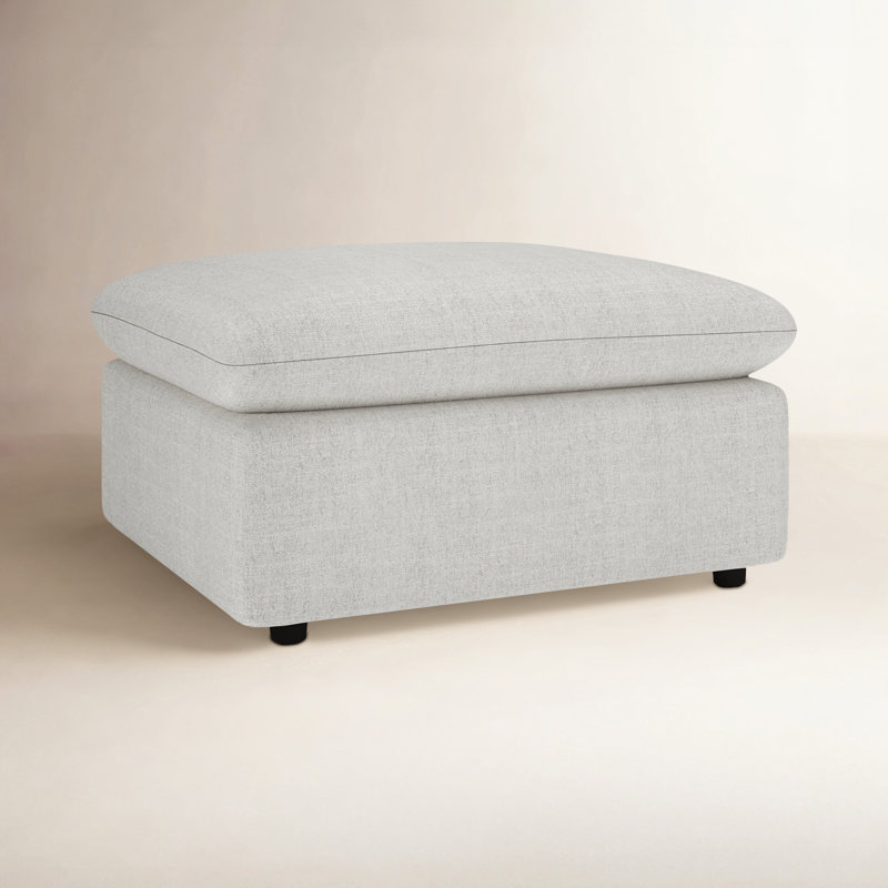 Kallie 38" Ottoman, Monique Oyster Boucle