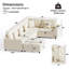 Canapé-lit modulaire en velours côtelé de 6 pièces avec repose-pieds et rangement-1640578509-1640578505