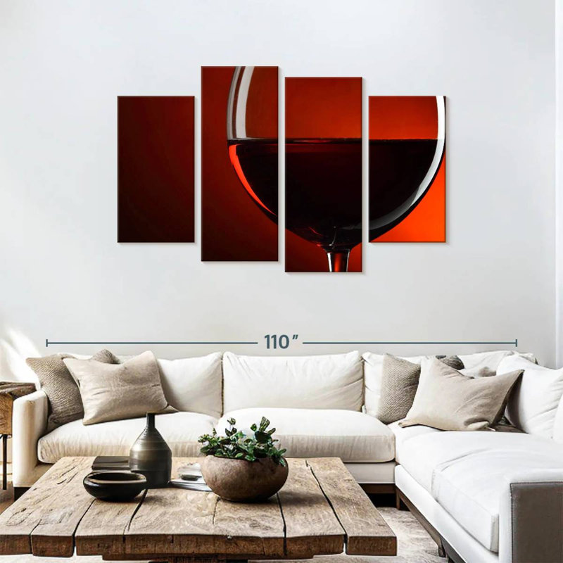 Silhouette de verre à vin rouge Yarlin, H 48 po x l 75 po
