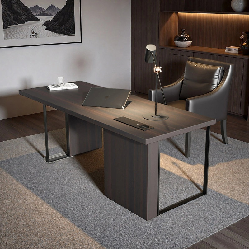 Bureau de luxe au design minimaliste, H 29,13 po x l 82,68 po x P 37,4 po