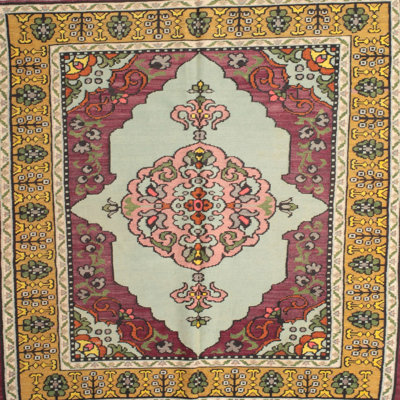 Tapis jaune/rouge/vert traditionnel