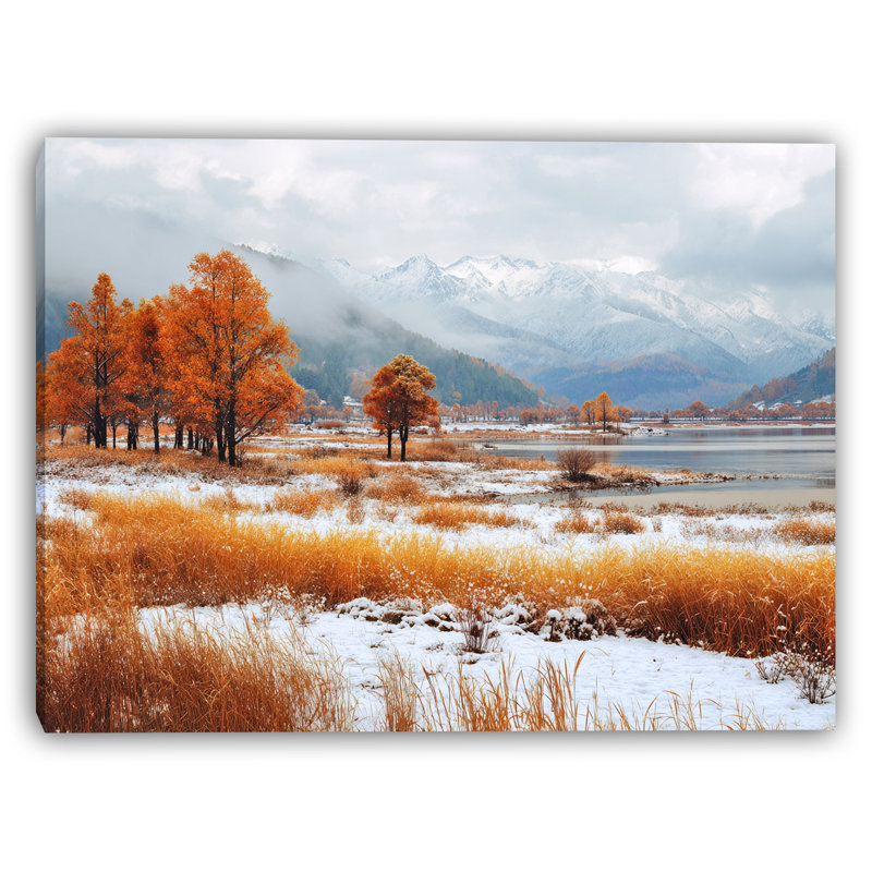 Art mural sur toile Frosted Valley Glow, H 16 po x l 24 po
