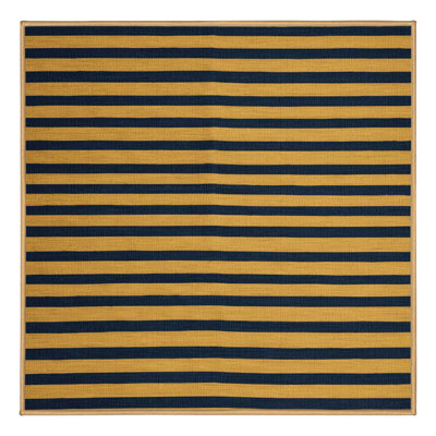 Machine Washable Horizontal Stripes Brown Area Rug