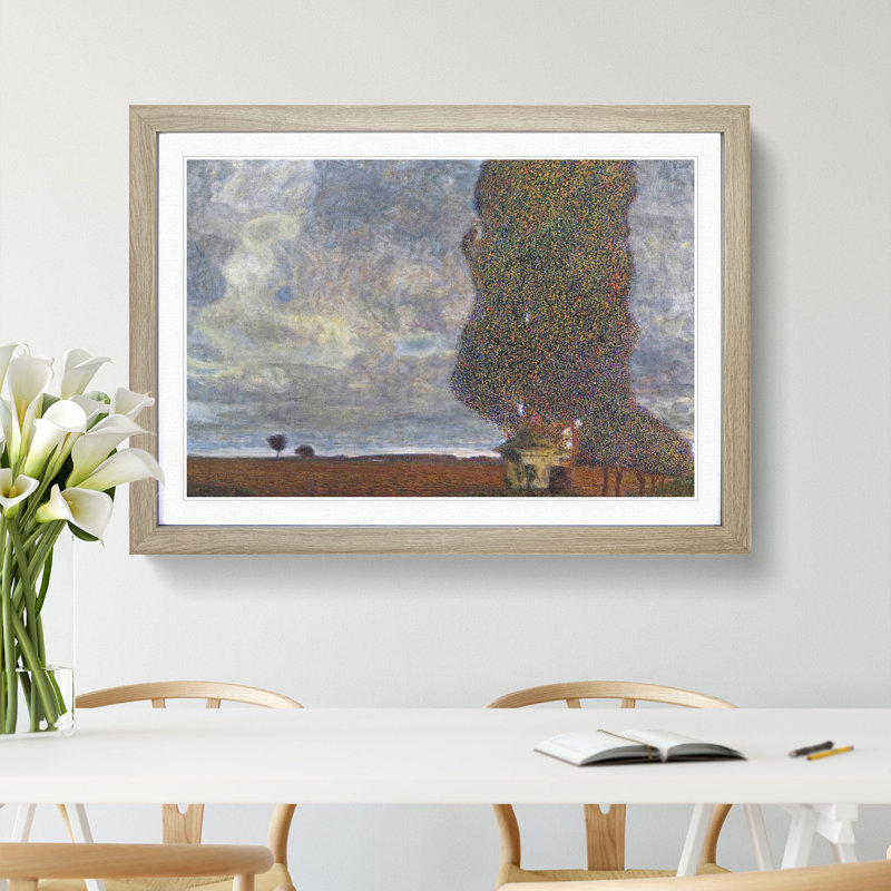 Approaching a Thunderstorm by Gustav Klimt - Picture Frame Painting, 27cm H x 36cm W x 2cm D, Oak Framed