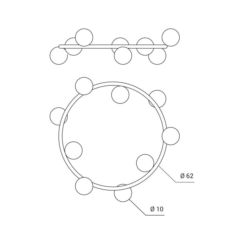Pineda 9 - Light Waggon Wheel Chandelier