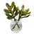 6 " H Faux Succulent Plant and Succulent in Glass Decorative Vase