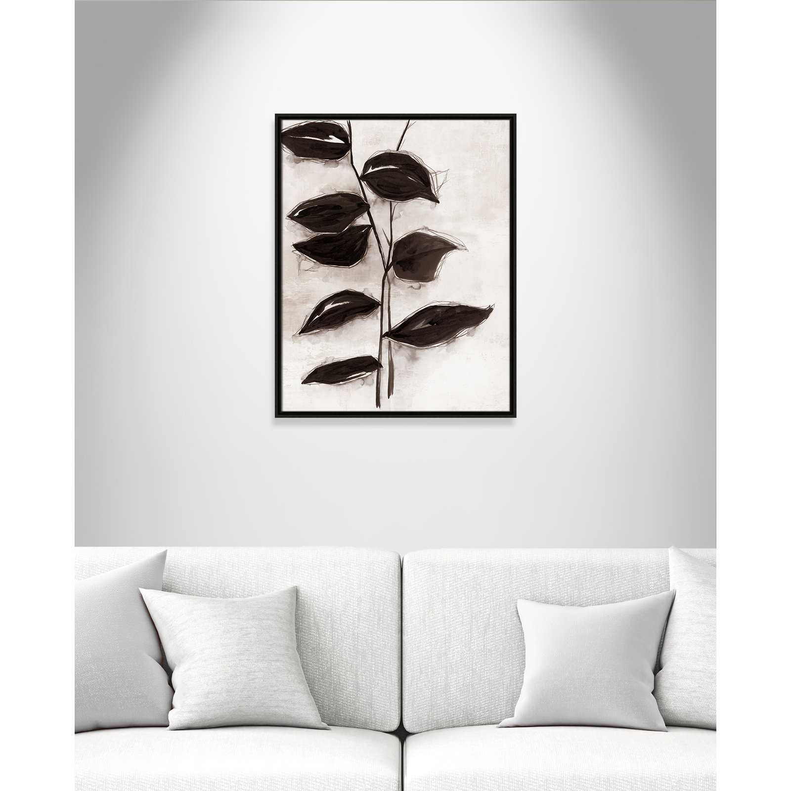 29.5" H x 23.5" W x 2" D, Espresso Framed