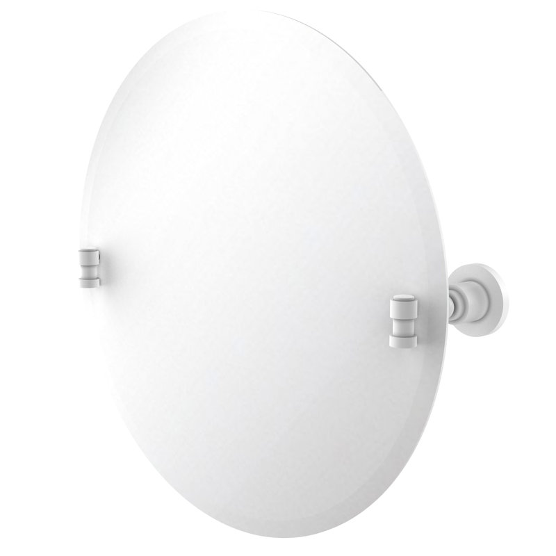 Miroir décoratif rond carré inclinable Gober, Blanc mat