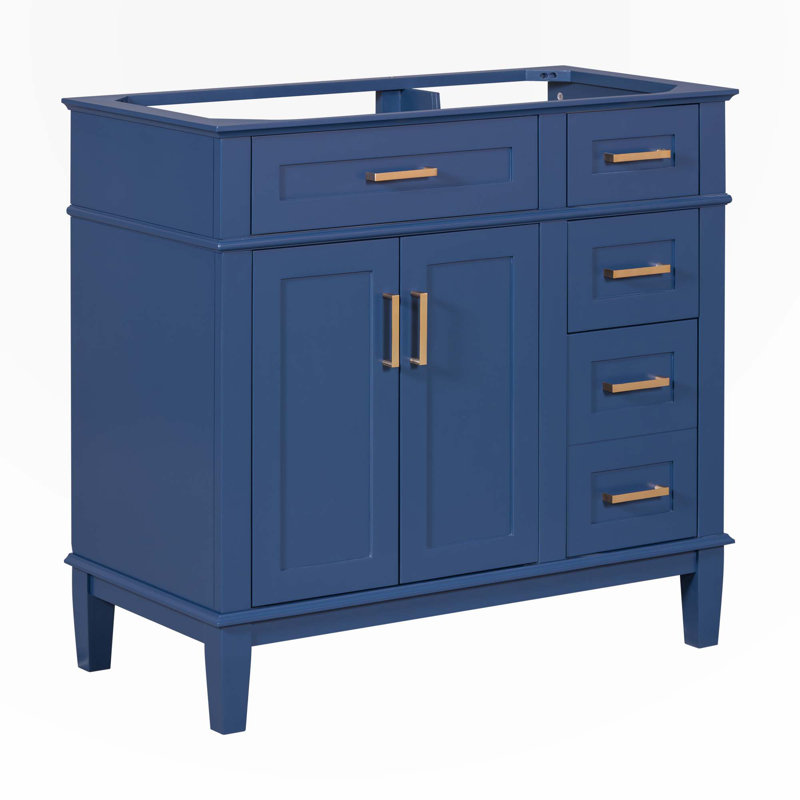 Base de meuble-lavabo simple Taycee 35,40 seulement, Bleu