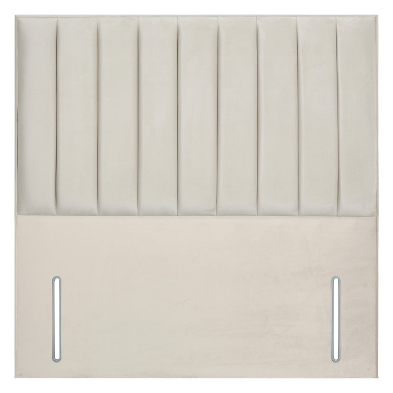 Upholstered Headboard, Double (4'6'), Cream, Velvet