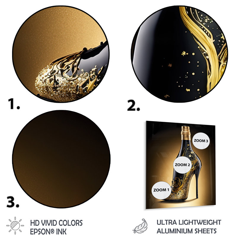 Décoration murale en métal doré à talons hauts I - Fashion, H 20 po x l 12 po x P 1 po
