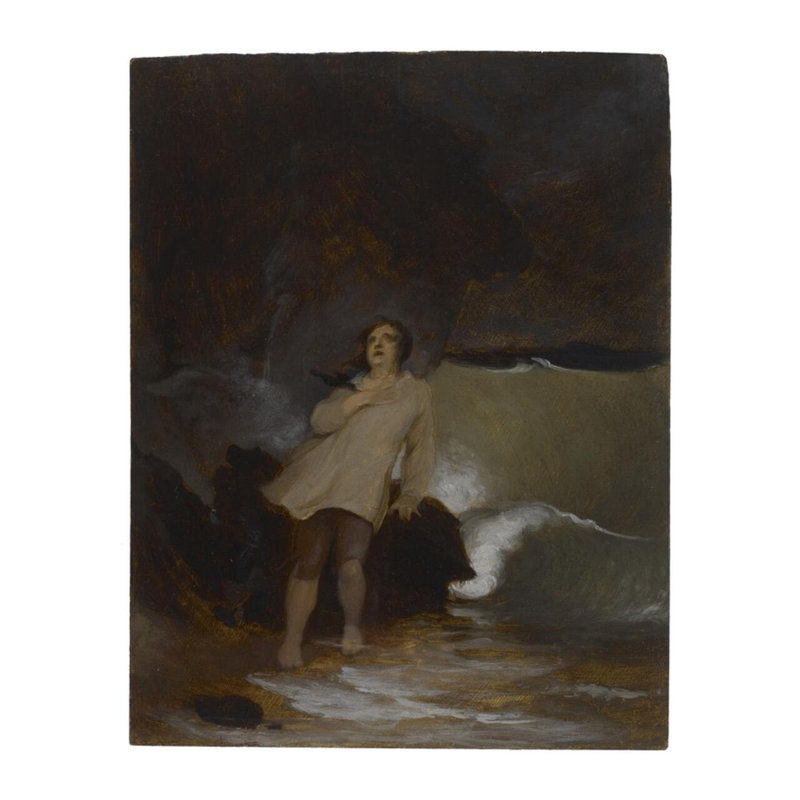 Le naufrage de Robinson Crusoé par Thomas Sully - Estampe numérique, H 20 po x l 16 po