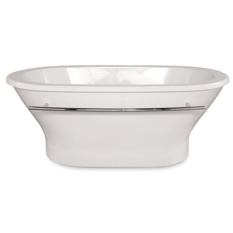 Kellie 70'' L Freestanding Air Bathtub, Polished Chrome