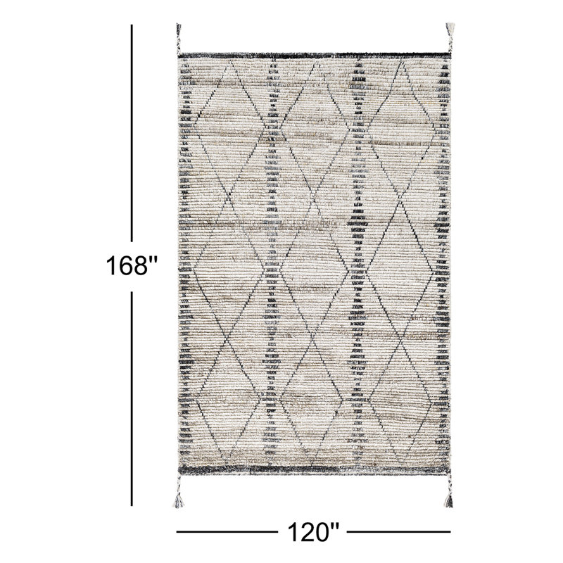 Moroccan Area Rug, Rectangle 10' x 14'