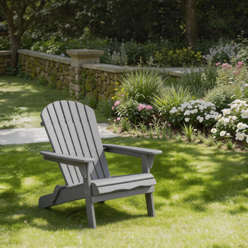 Chaise Adirondack pliante en bois massif pour la détente et la portabilité à l'extérieur, parfaite pour les patios et les jardins