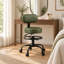 Chaise de dessin ergonomique avec dossier, tabouret de bureau pivotant à roulettes avec repose-pieds réglable - Vert/1 pièce-273369683-274005017