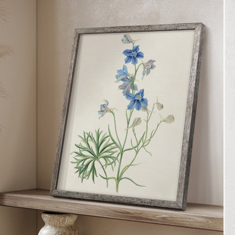 Fleurs des saisons II, reproduction encadrée - bois massif, H 30 po x l 24 po