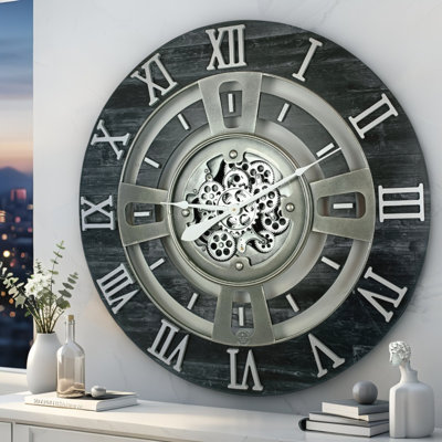 Horloge murale 36 "surdimensionnée pour le salon
