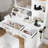 Lavin Makeup Vanity Set, Vanity Desk With Stool, LED Light Mirror And Charging Station-1827918452