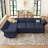 Nairoby Corduroy Large L Shaped Sofa Modular Sectional Sofa Storage Couch Convertible Soft Cushioned Sofa Bed Sleeper For Livingroom-536384673