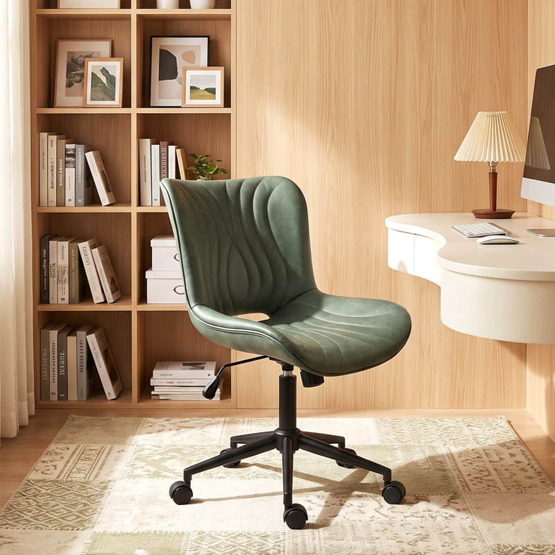 Chaise de bureau pivotante Mid-Century, Vert