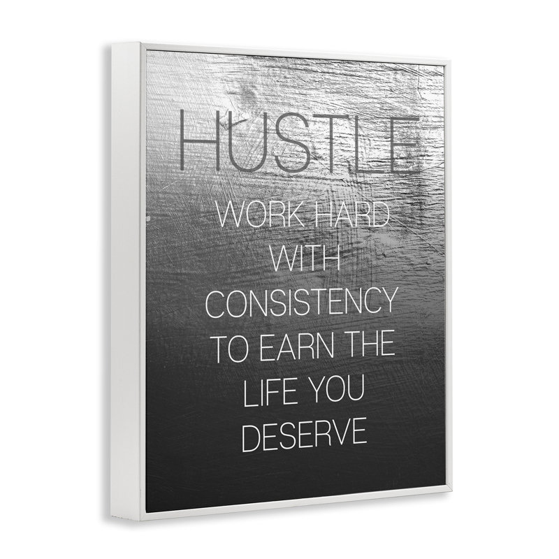  «Hustle Motivation», estampe numérique encadrée par Daphne Polselli, H 20 po x l 16 po
