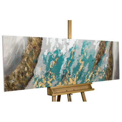 Glacial Shore Hand -Painted Acrylic Painting