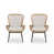 Beige Cushion/Light Brown Frame