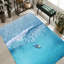 Chic tapis non tissé mince à motif floral complexe, idéal pour rehausser la décoration de votre maison et protéger votre plancher-128783857
