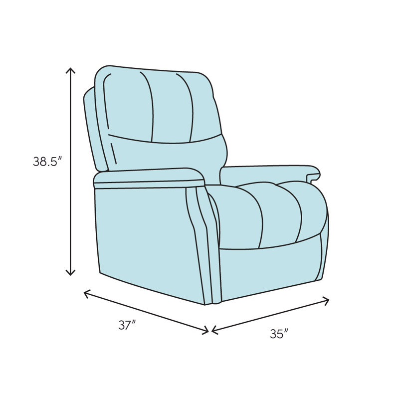 Fauteuil inclinable manuel oscillant standard de 35 po de largeur Singclaire, Microfibre brun foncé / microsuède